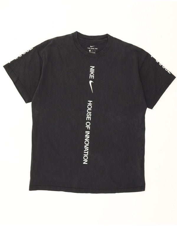 T-shirt grafica da uomo Nike Top in cotone nero medio