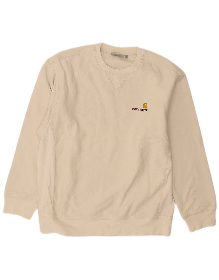 Felpa da uomo Carhartt Maglione grande in cotone beige