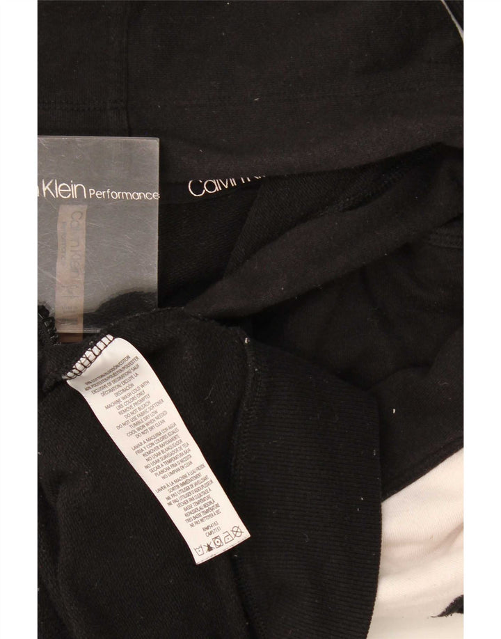 Maglione con cappuccio e zip corto oversize da donna Calvin Klein UK 14 medio nero