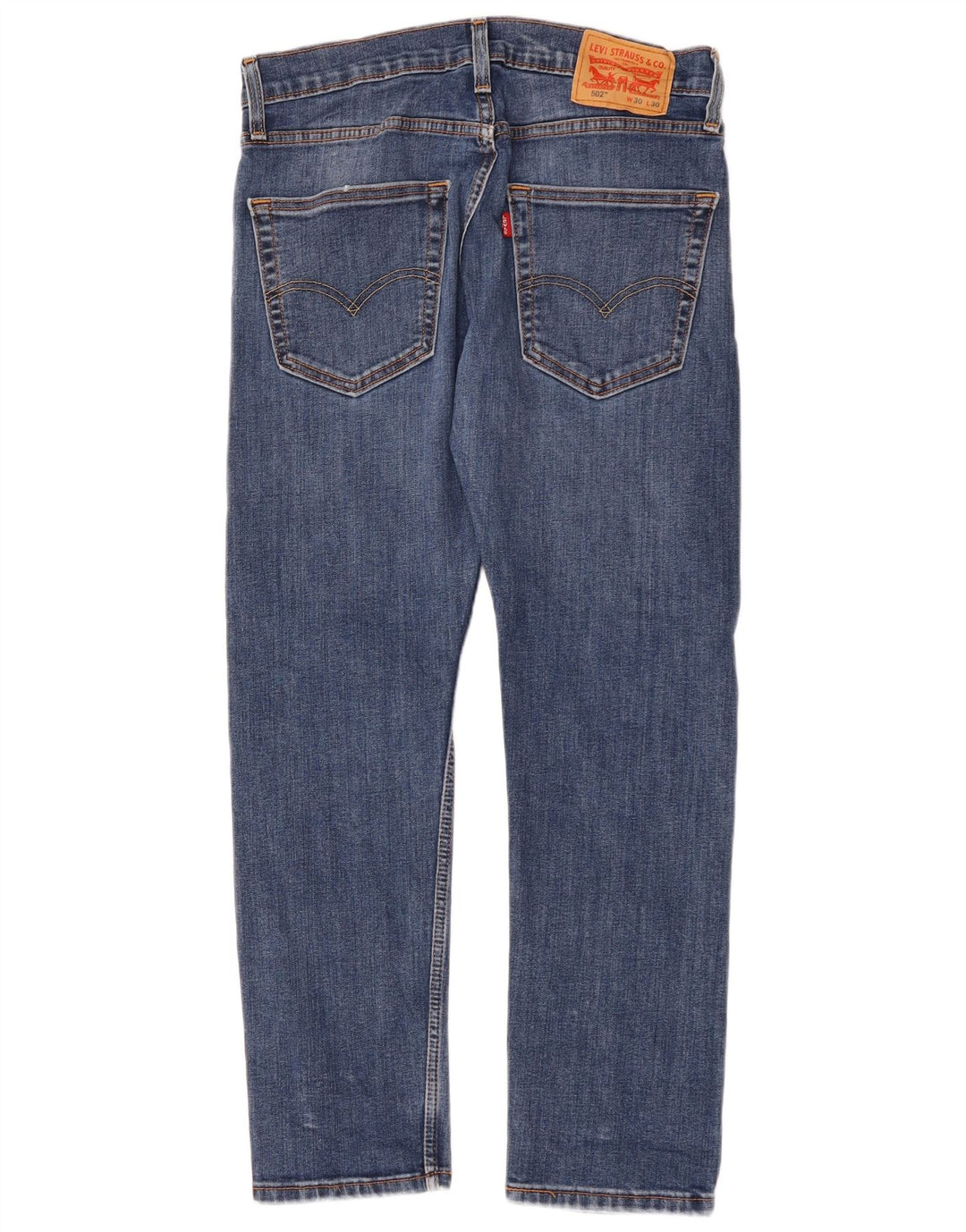 LEVI'S Jeans da uomo 502 affusolati W30 L30 in cotone blu