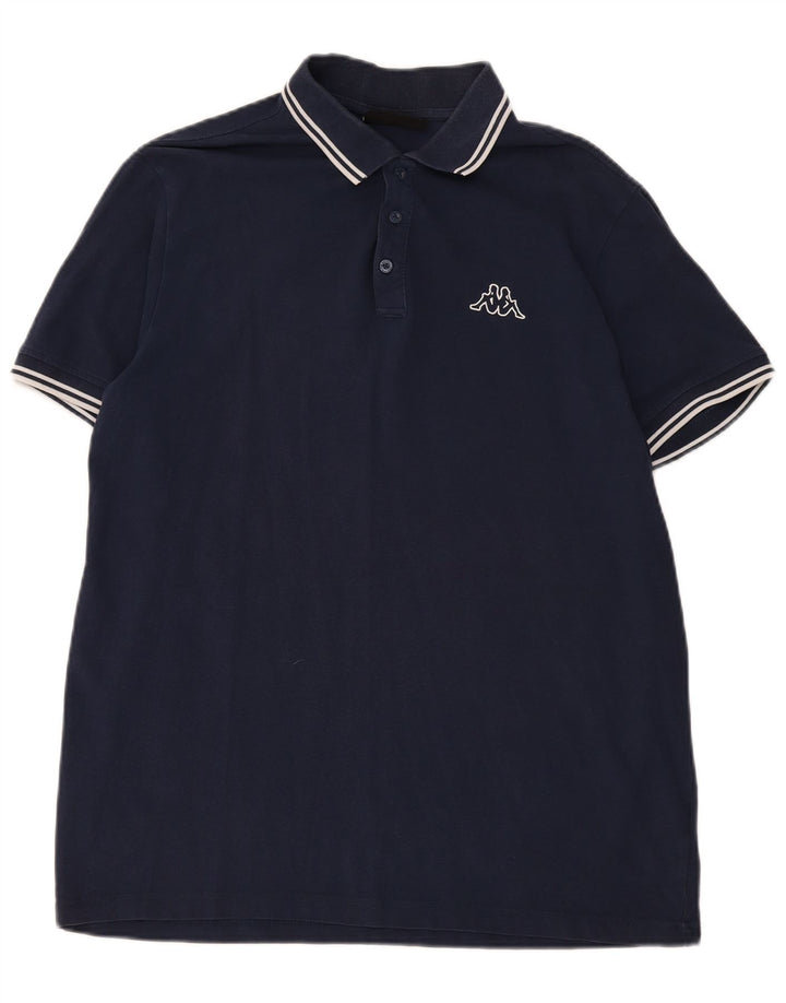 Polo Kappa da uomo XL in cotone blu navy