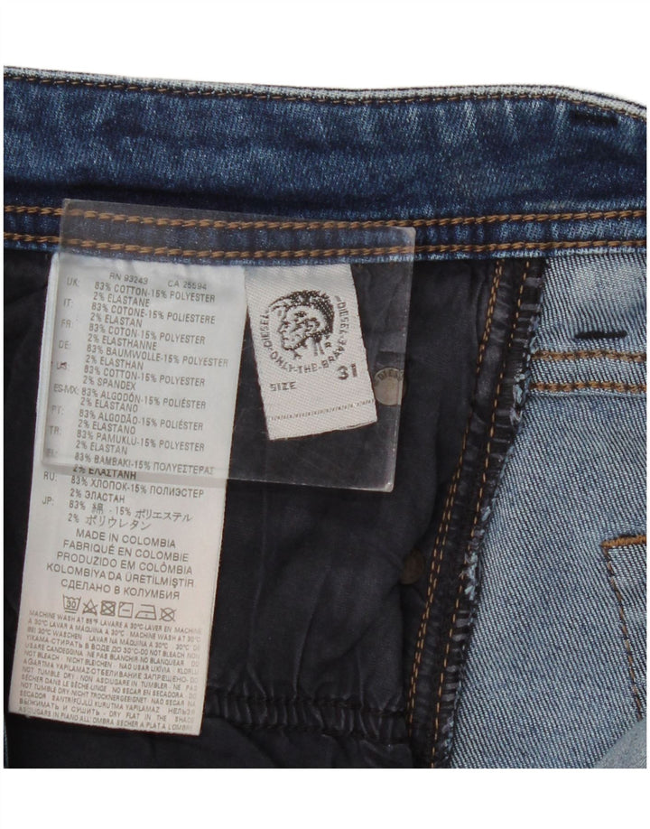 Jeans dritti da uomo Diesel W31 L33 in cotone blu