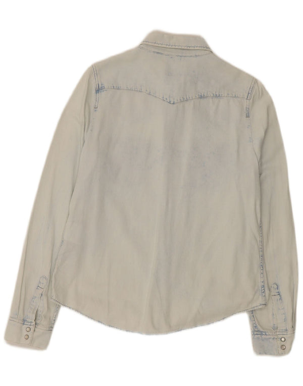Levi's Camicia in denim dalla vestibilità classica da donna UK 14 Cotone blu medio