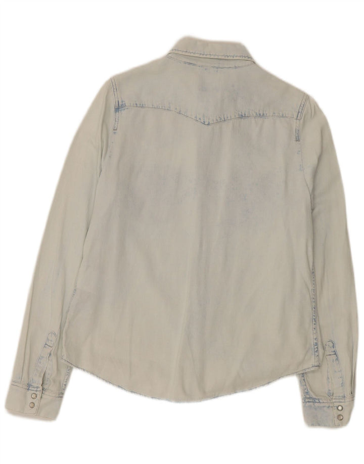 Levi's Camicia in denim dalla vestibilità classica da donna UK 14 Cotone blu medio