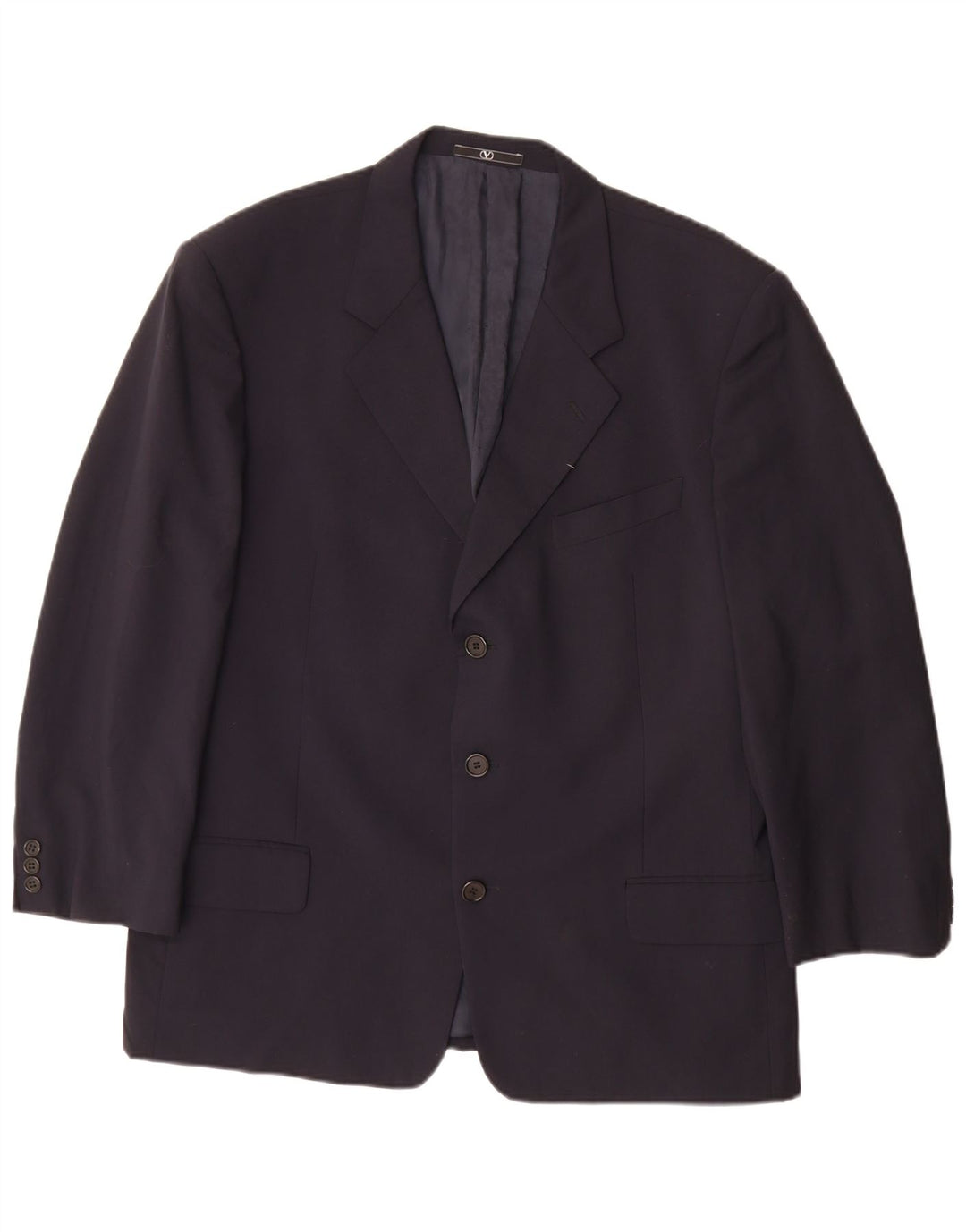 Giacca blazer da uomo a 3 bottoni Valentino UK 40 grande blu navy