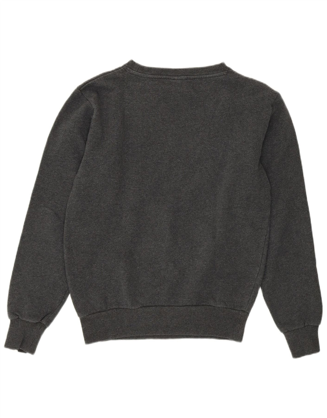 ELLESSE Womens Oversized Graphic Sweatshirt Jumper UK 6 XS Grey Cotton