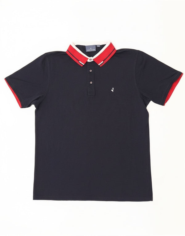 Polo da uomo Navigare XL in cotone blu navy
