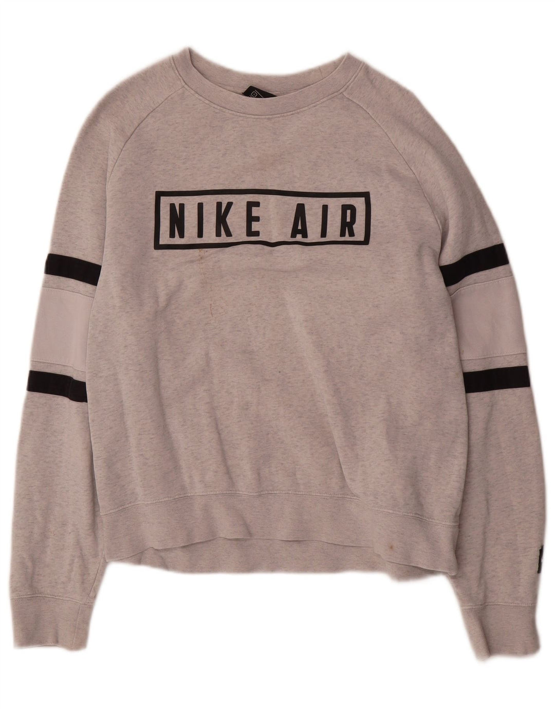 Felpa oversize da donna Nike, maglione UK 10, piccolo cotone grigio screziato