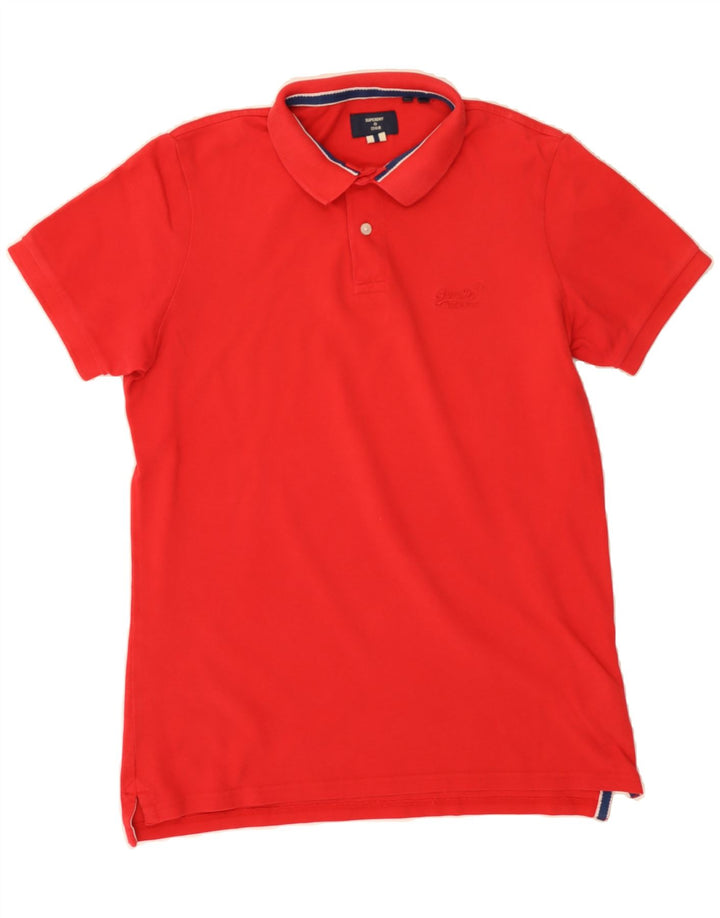 SUPERDRY Mens Polo Shirt Medium Red Cotton Vintage Superdry and Second-Hand Superdry from Messina Hembry 