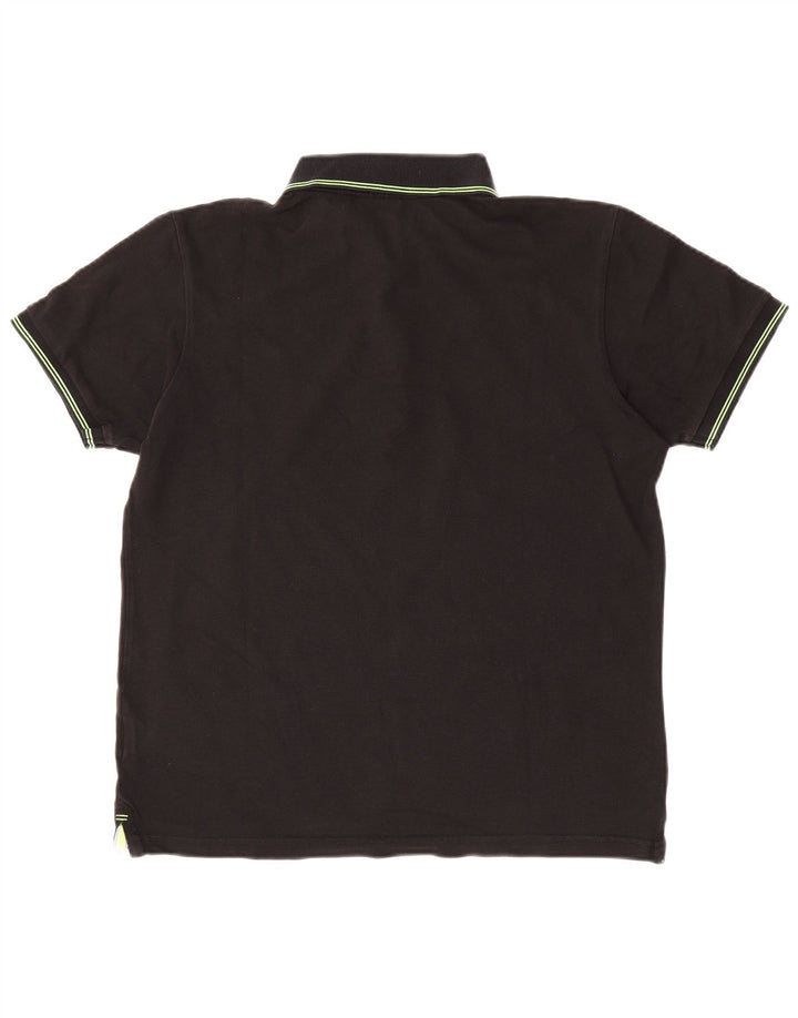 Polo da uomo Rifle Large in cotone nero