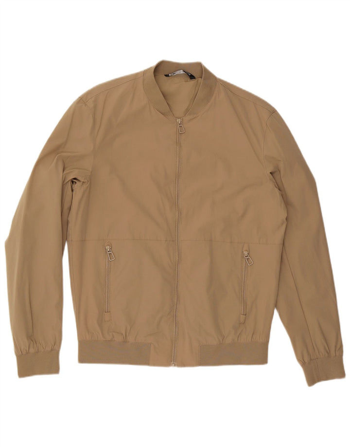Giubbotto bomber da uomo ZARA UK 38 Poliestere beige medio