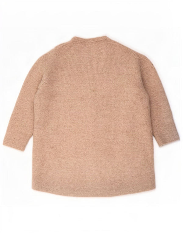Maglione girocollo da donna con maniche a 3/4 Zara UK 14 Beige medio