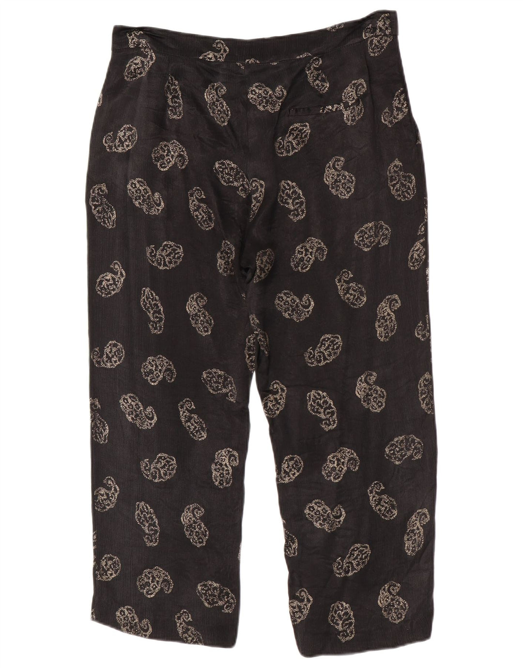 Pantaloni corti da donna Zara grandi W30 L24 neri Paisley