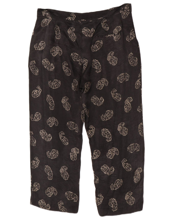 Pantaloni corti da donna Zara grandi W30 L24 neri Paisley