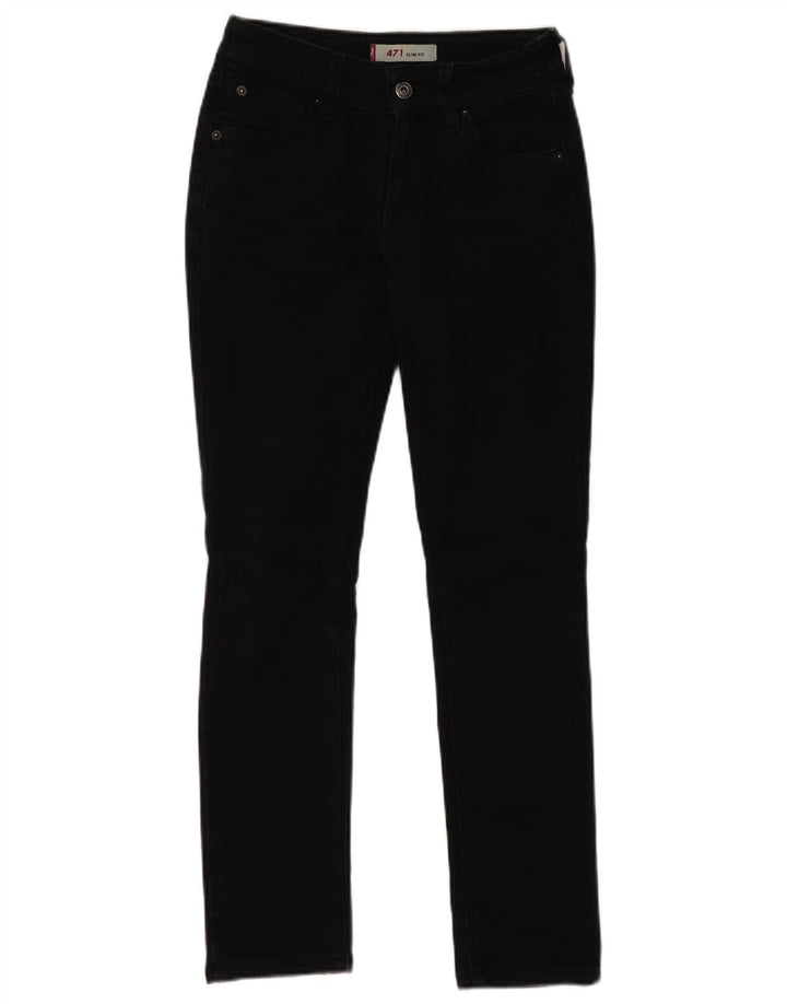 Jeans Levi's 471 Slim da donna W26 L28 cotone nero