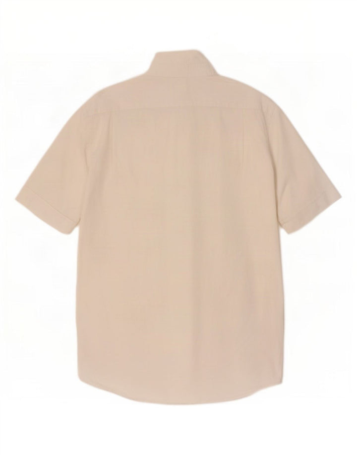 Camicia a maniche corte da uomo Lacoste taglia 39 cotone bianco medio