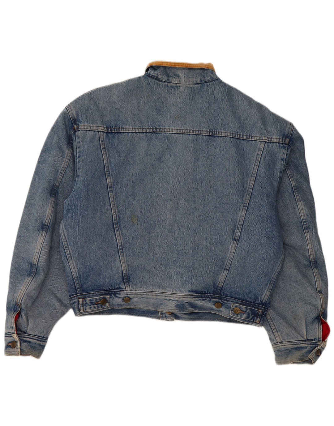 Giacca Jeans Uomo Chiusa IT 50 Large Blu Cotone