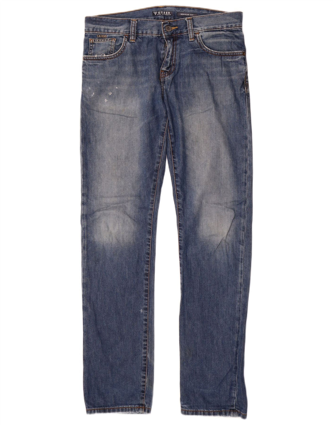 Jeans dritti Guess ragazzo con vestibilità regolare effetto invecchiato 15-16 anni W32 L33 Blu