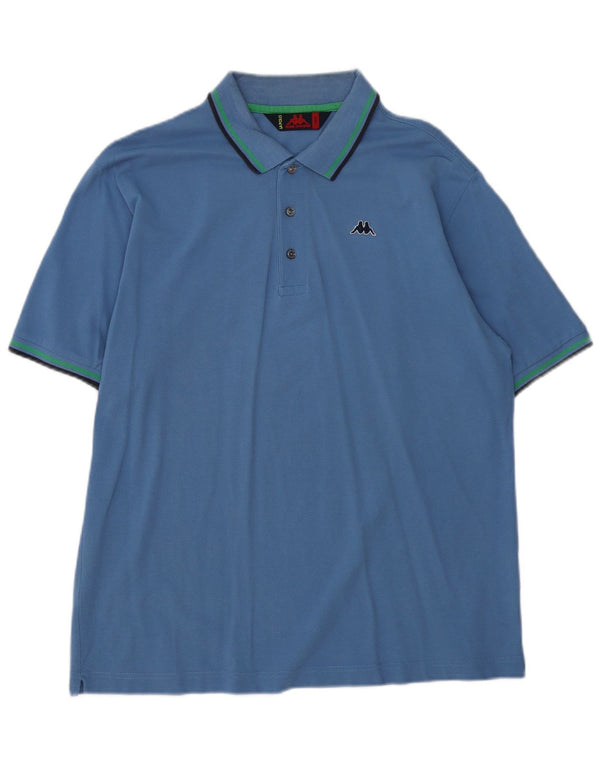 Polo Uomo KAPPA Large Blu Cotone