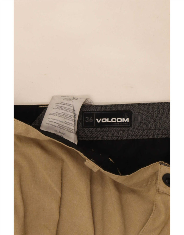 Pantaloncini chino Volcom Thanaz da uomo W36 Large Beige Poliestere