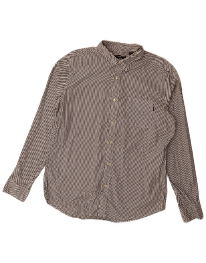 Camicia slim da uomo Dockers grande cotone gessato grigio