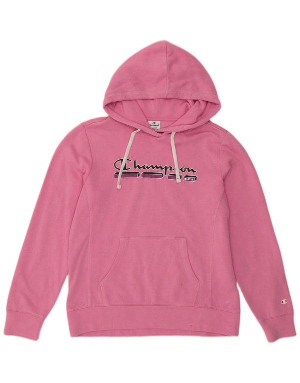 Felpa con cappuccio grafica da donna Champion UK 14 Large Rosa