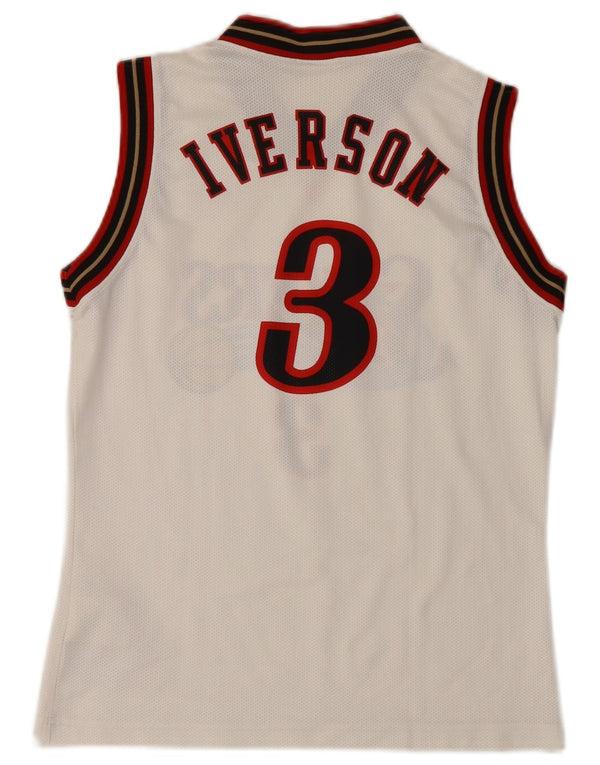 Canotta grafica Champion NBA da ragazzo, 11-12 anni, grande, colore bianco