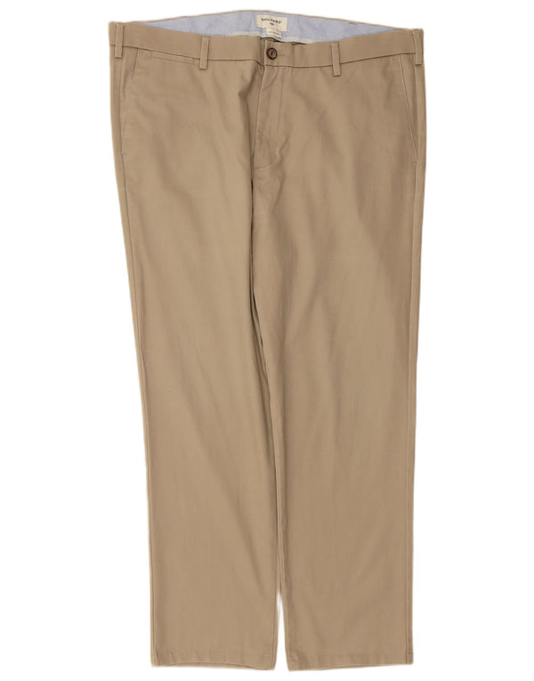 DOCKERS Pantaloni chino slim affusolati da uomo W40 L29 in cotone beige