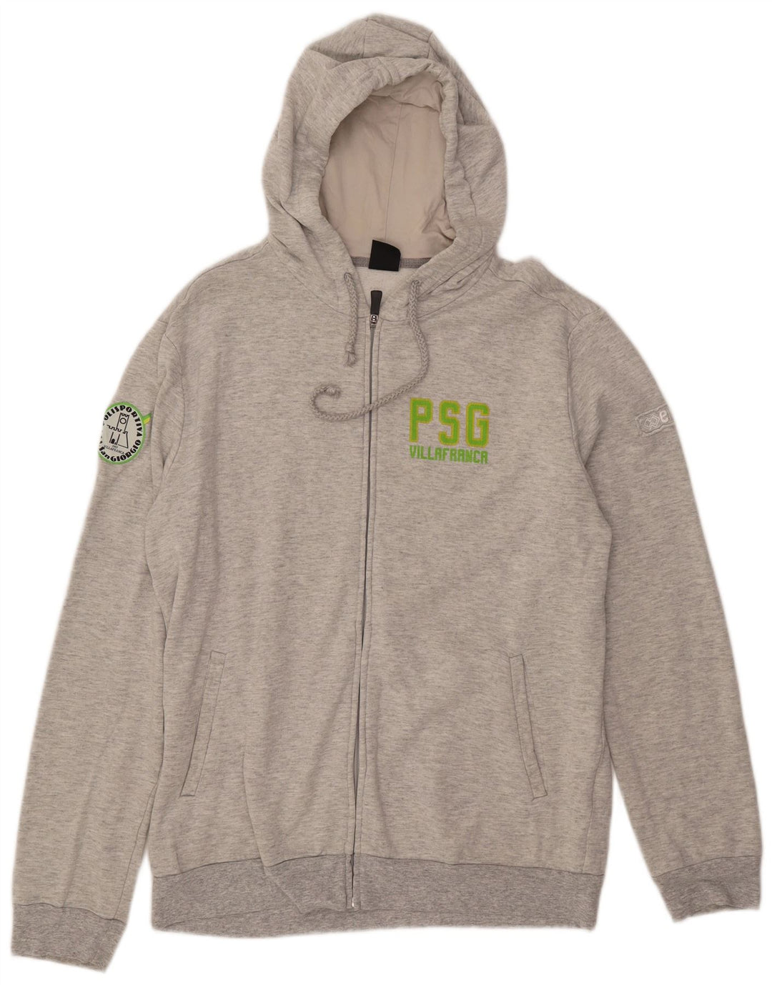 Felpa con cappuccio e zip da donna ERREA XL in cotone grigio