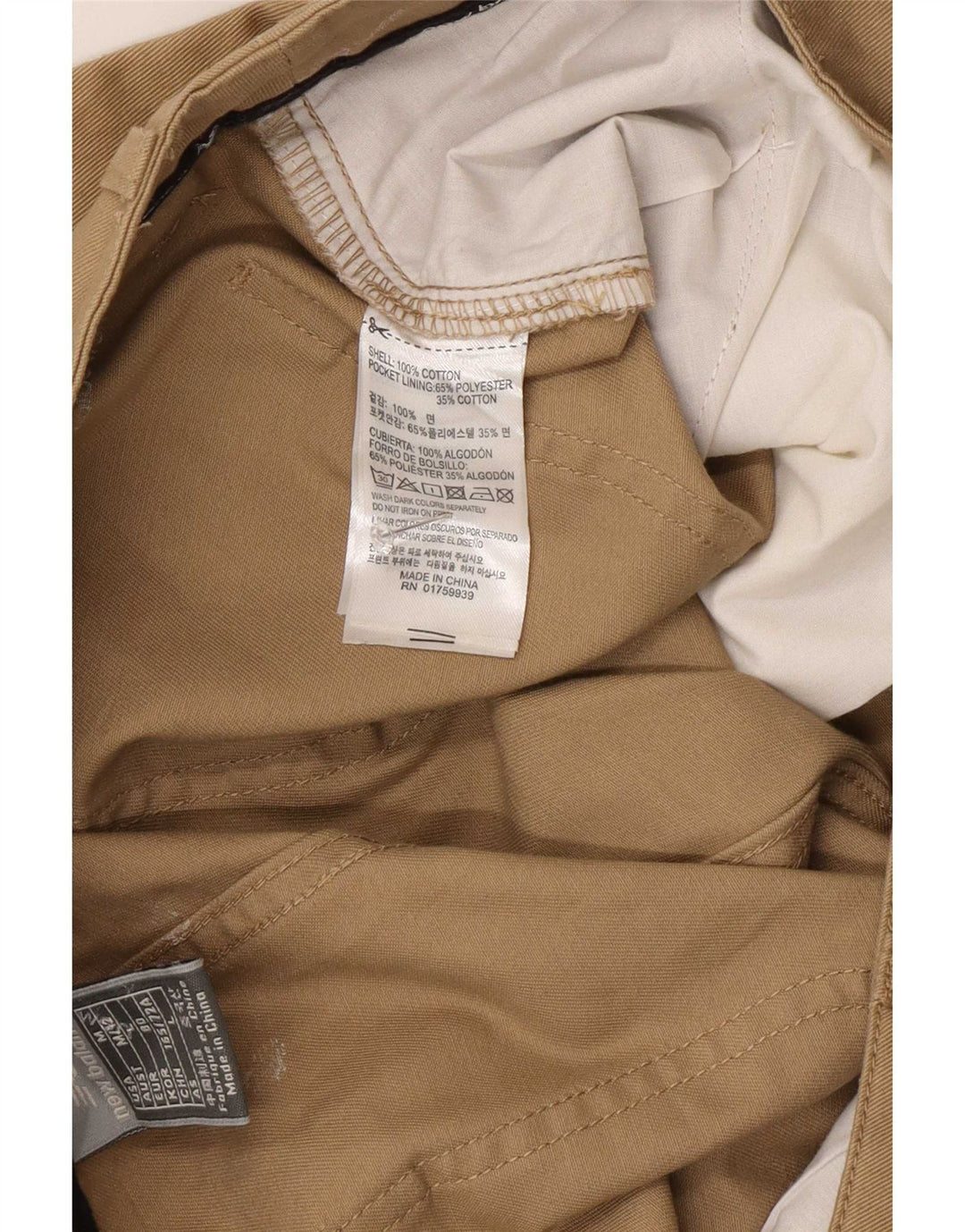 Pantaloni Capri da donna New Balance medi W32 L18 cotone beige