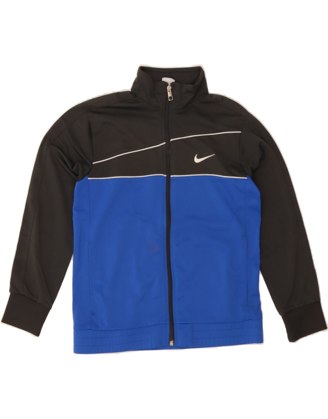 NIKE Boys Tracksuit Top Jacket 12-13 Years Large Blue Colourblock Vintage Nike and Second-Hand Nike from Messina Hembry 