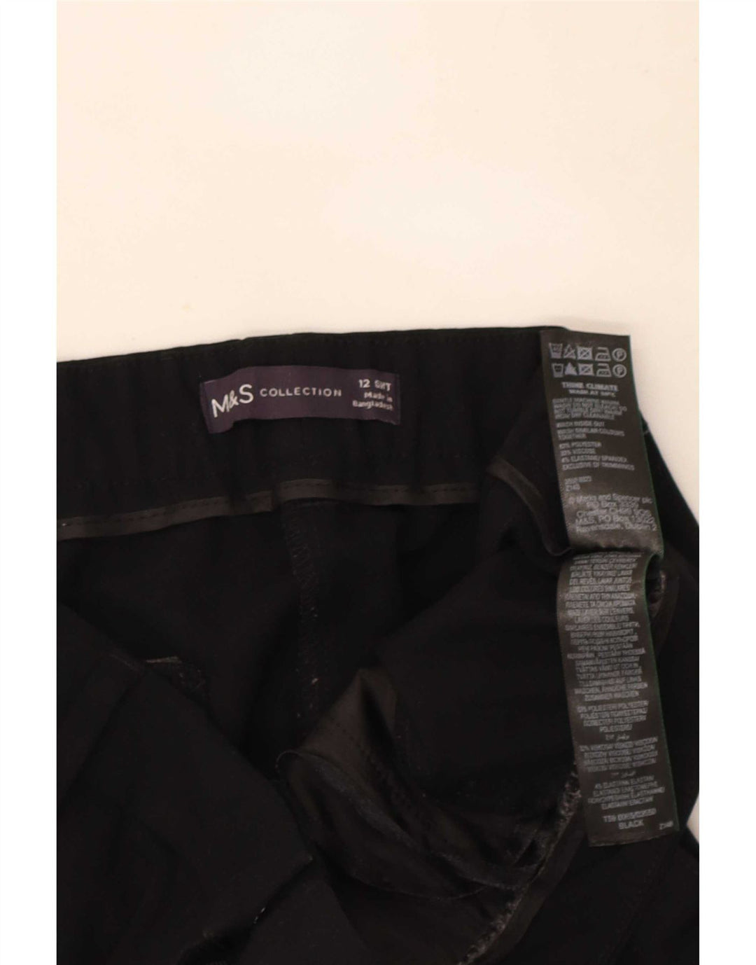 Pantaloni corti da donna Marks & Spencer UK 12 medi W30 L25 neri