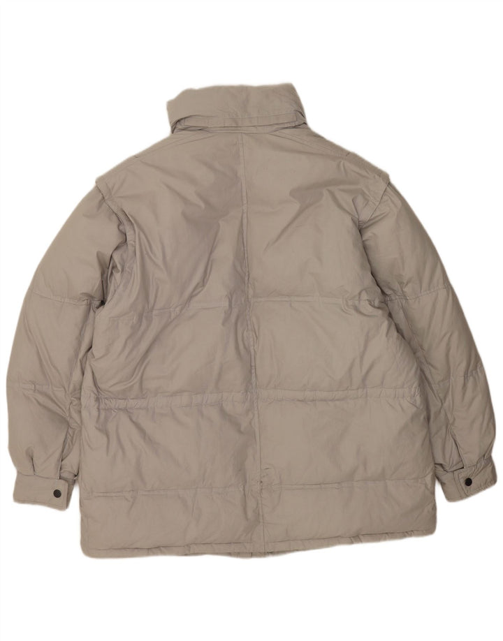 Giacca imbottita da uomo vintage UK 44 2XL Cotone grigio