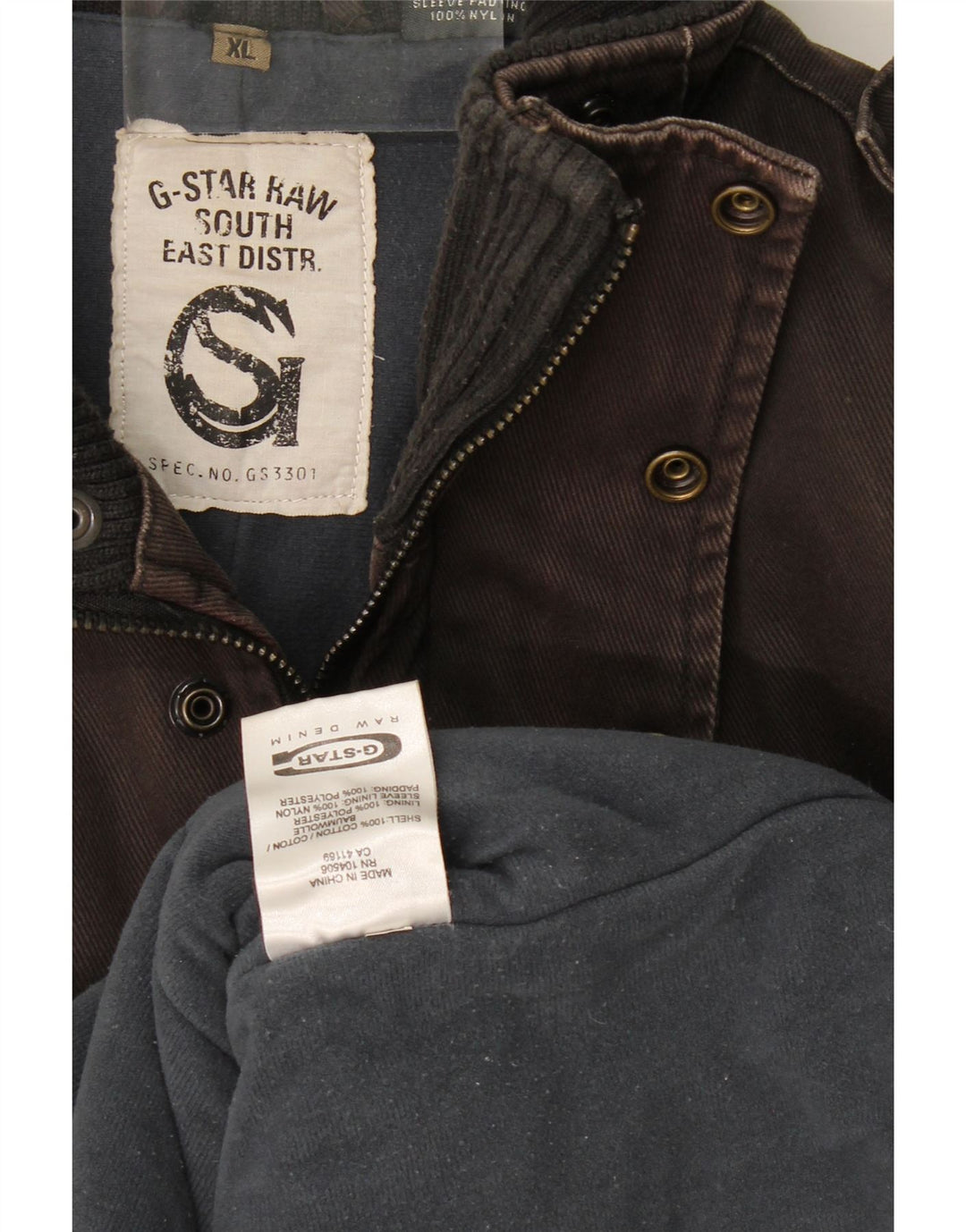 Giacca Parka da uomo G-Star UK 42 XL Cotone grigio