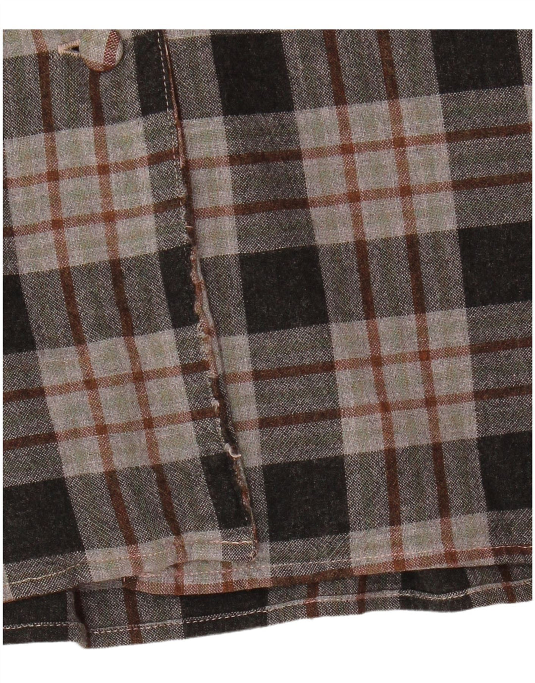 Camicia in flanella da donna Benetton UK 12 Viscosa a quadri grigio medio