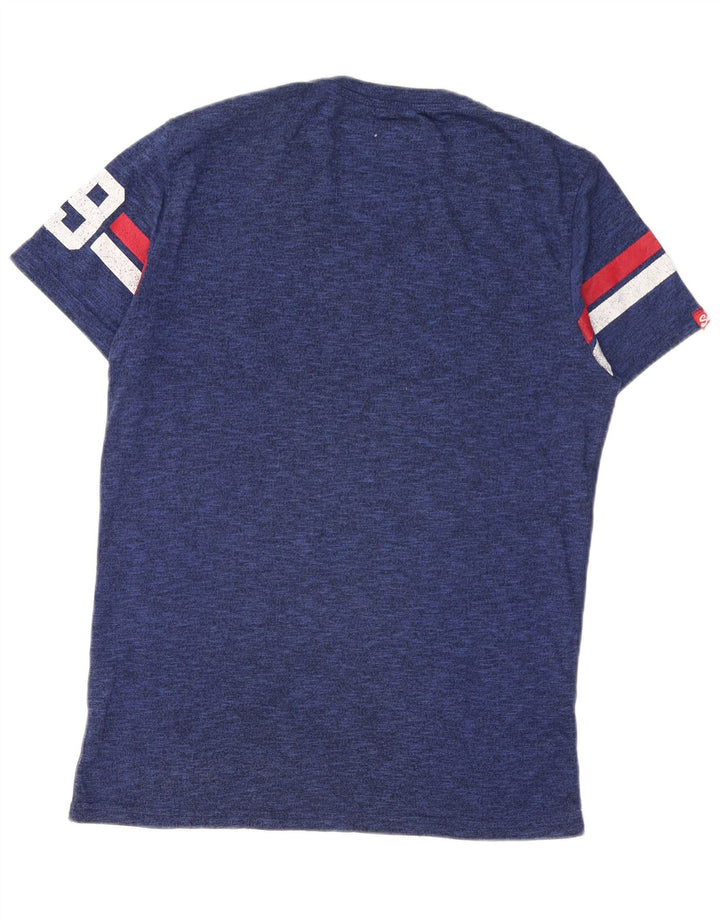 T-shirt grafica da uomo SUPERDRY Top in cotone blu medio