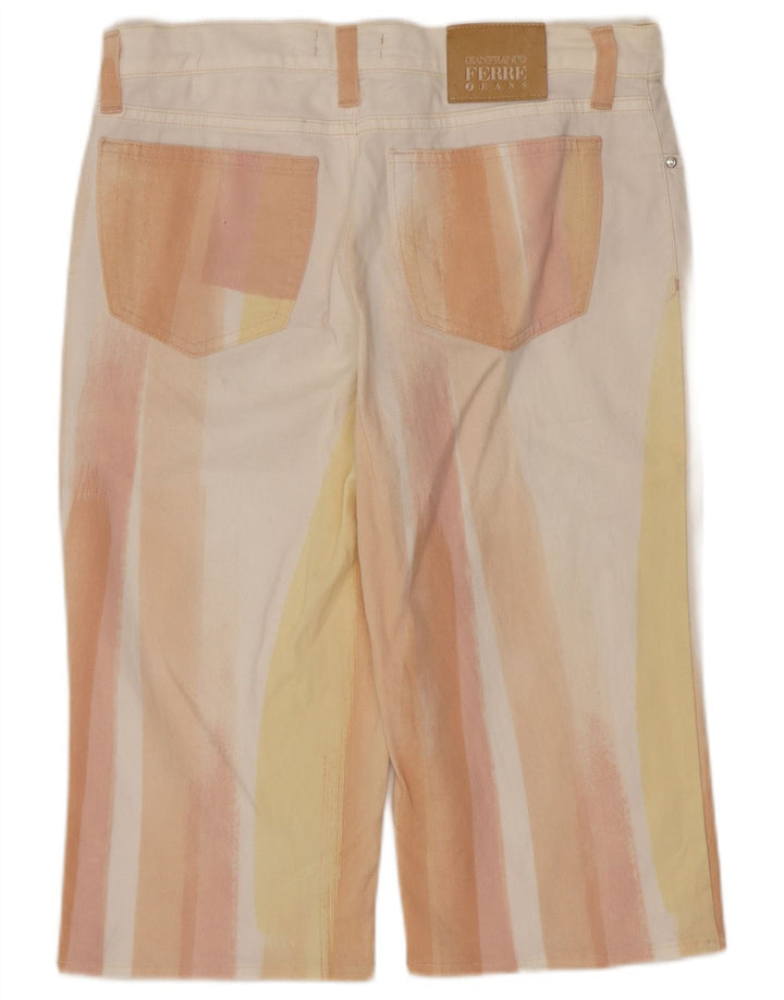 Gianfranco Ferre Bermuda da donna in denim Shorts W28 Medium White Colourblock