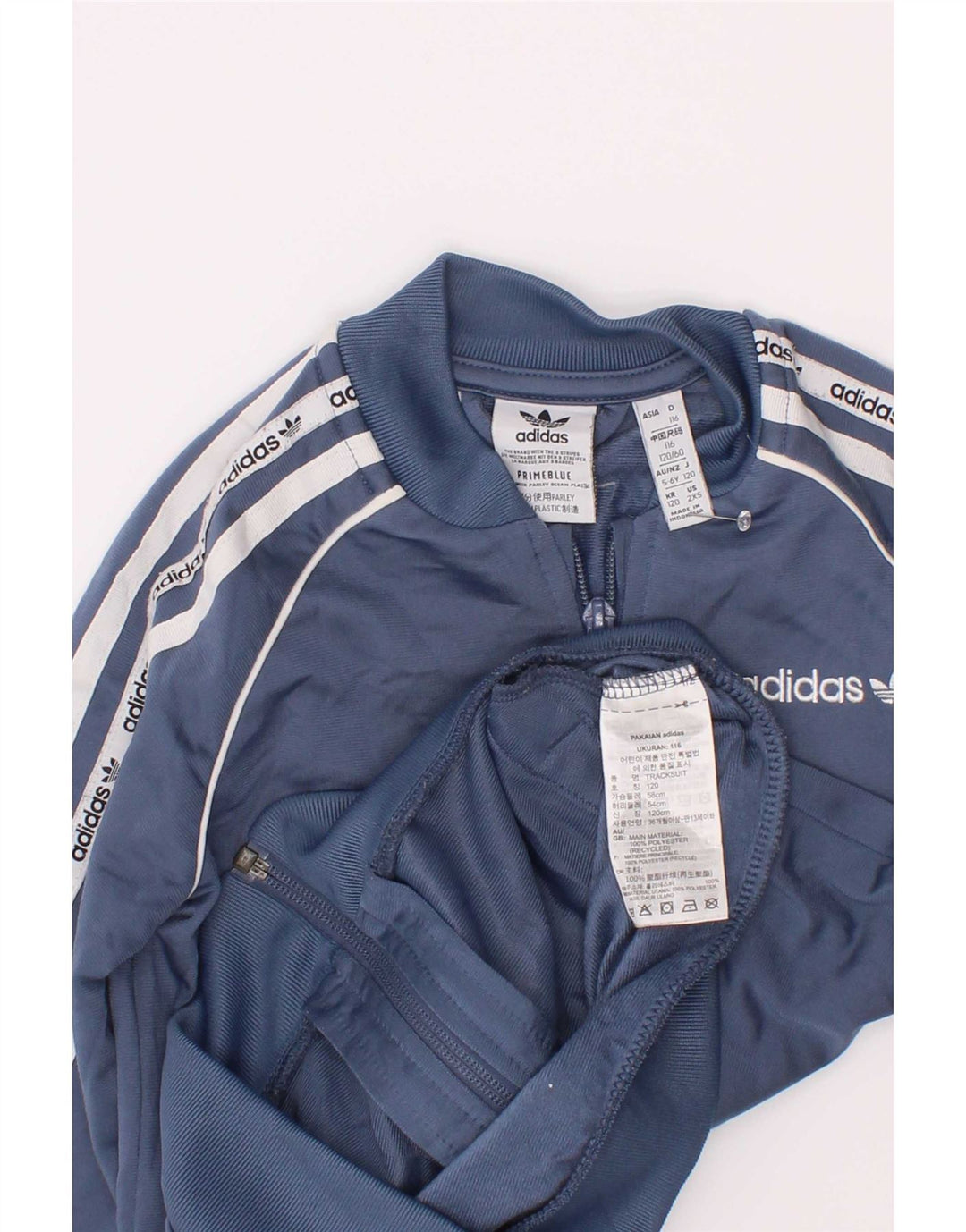 Giacca da ginnastica grafica da ragazzo Adidas 5-6 anni Blu Colourblock