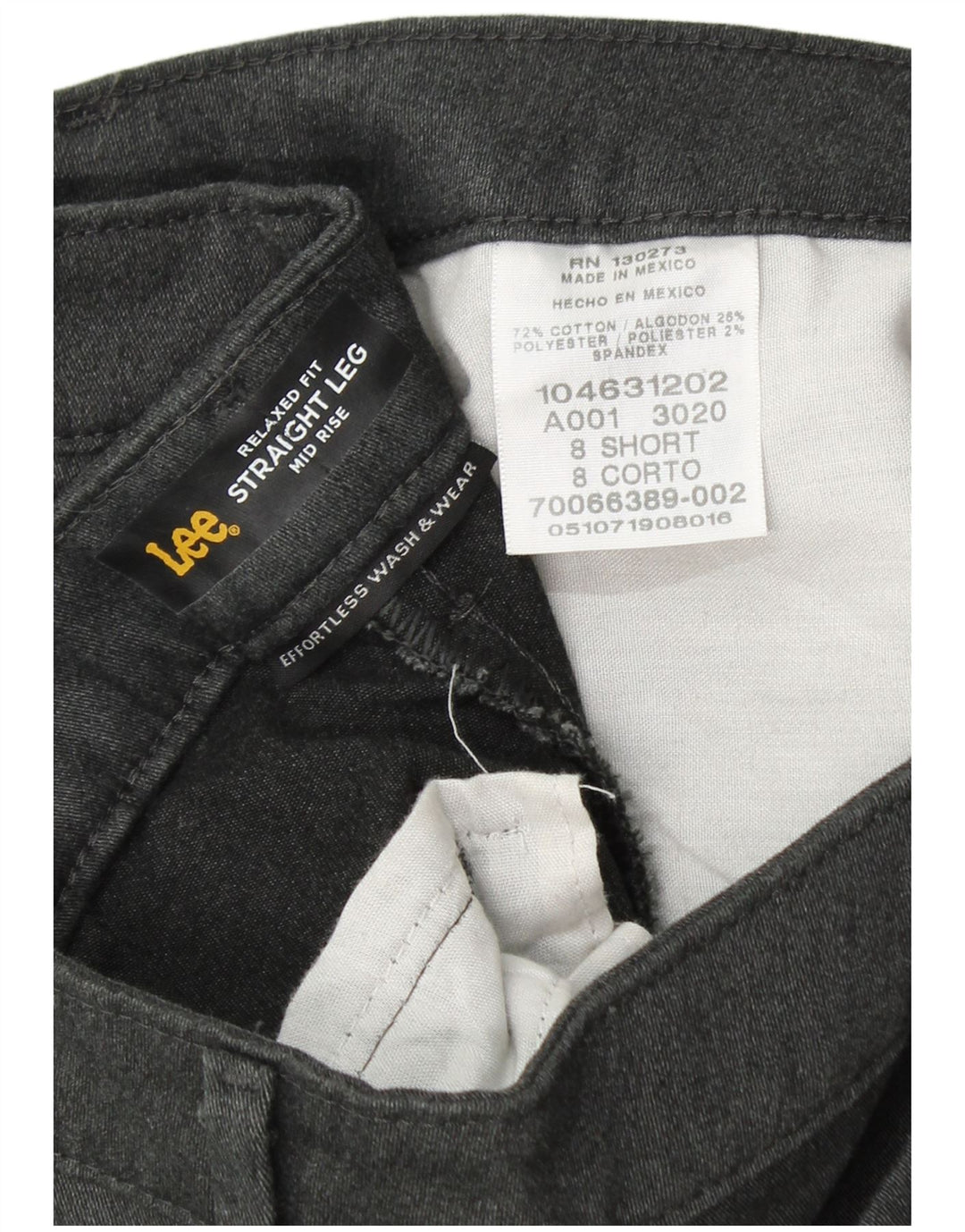 Pantaloni casual LEE da donna a vita media con vestibilità rilassata US 8 Medium W30 L30 Grigio