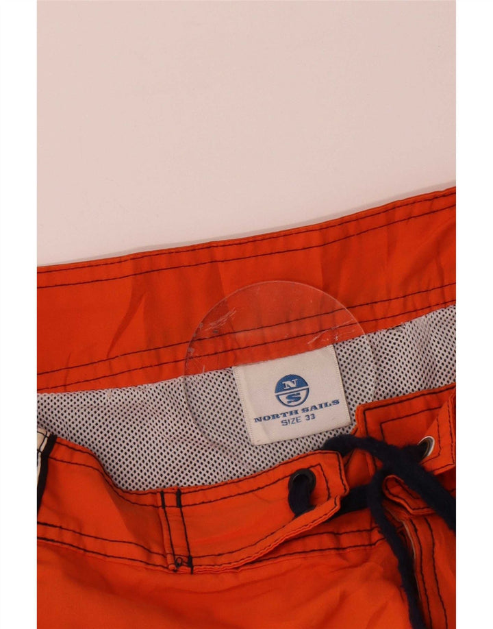 Pantaloncini da bagno grafici da uomo North Sails color block arancione medio