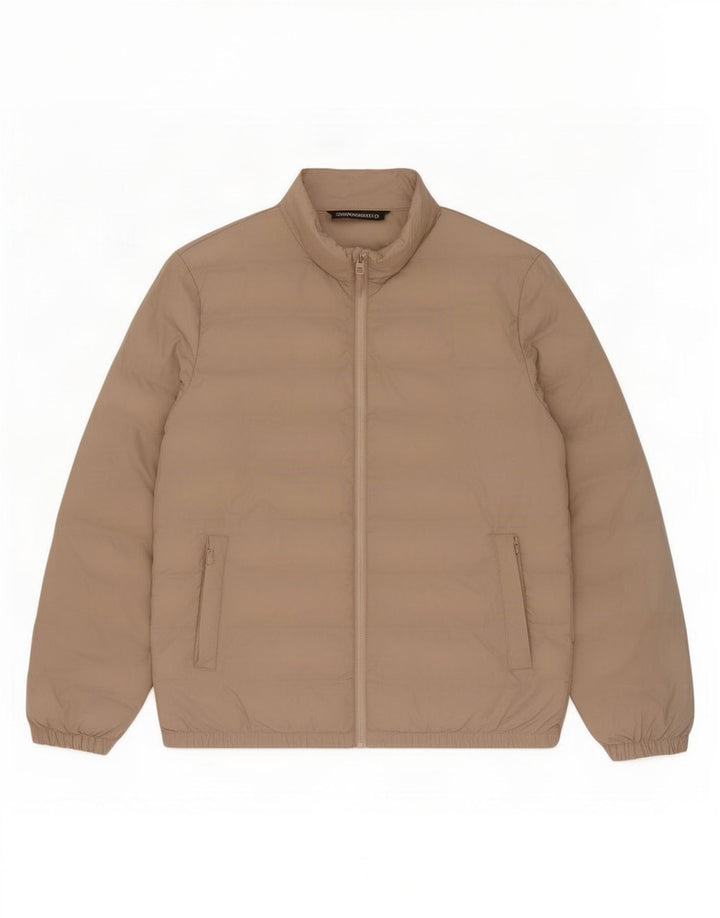 Giacca imbottita da uomo Zara UK 42 XL Poliestere beige