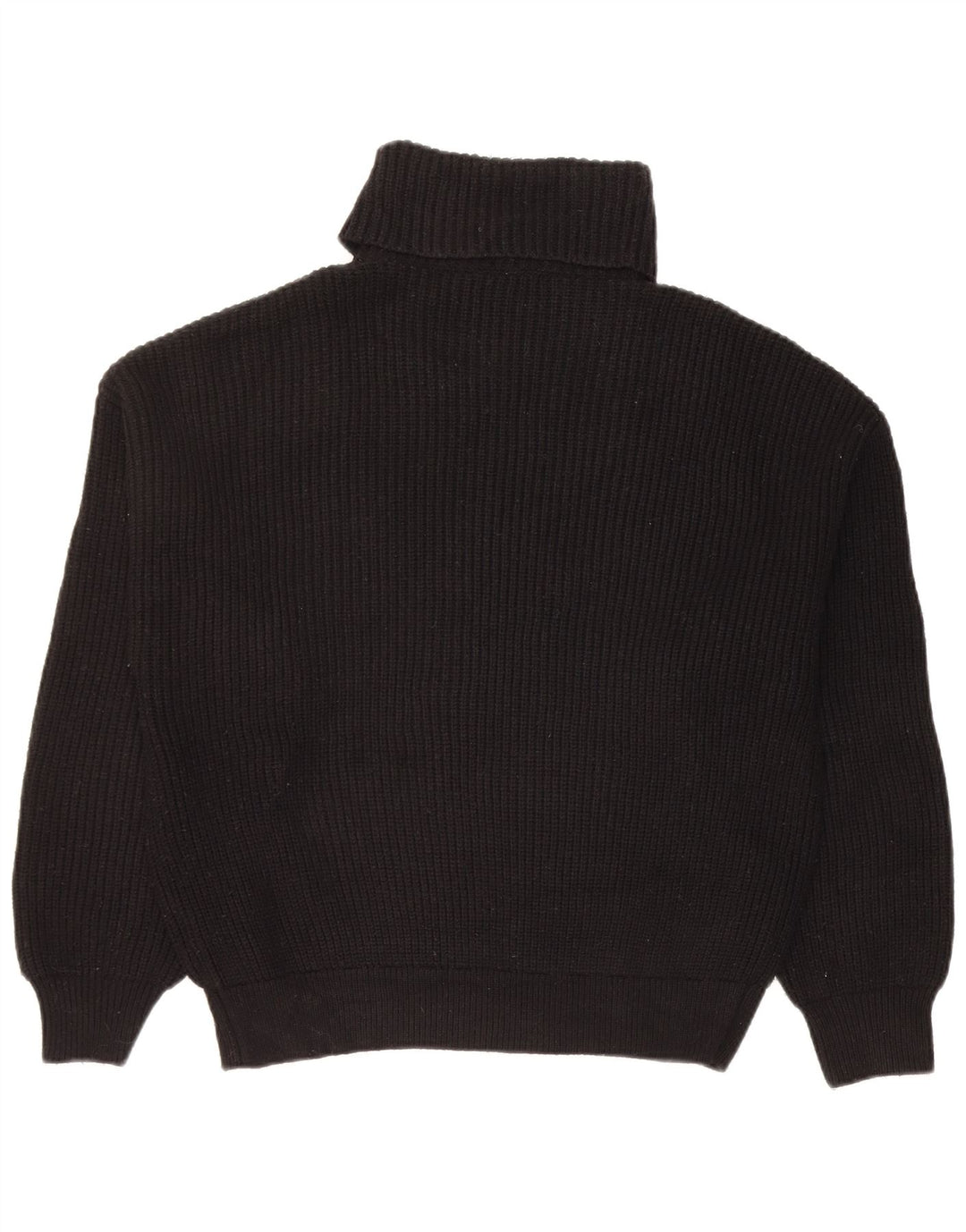 Maglione maglione a collo alto da donna Zara UK 14 viscosa nera media