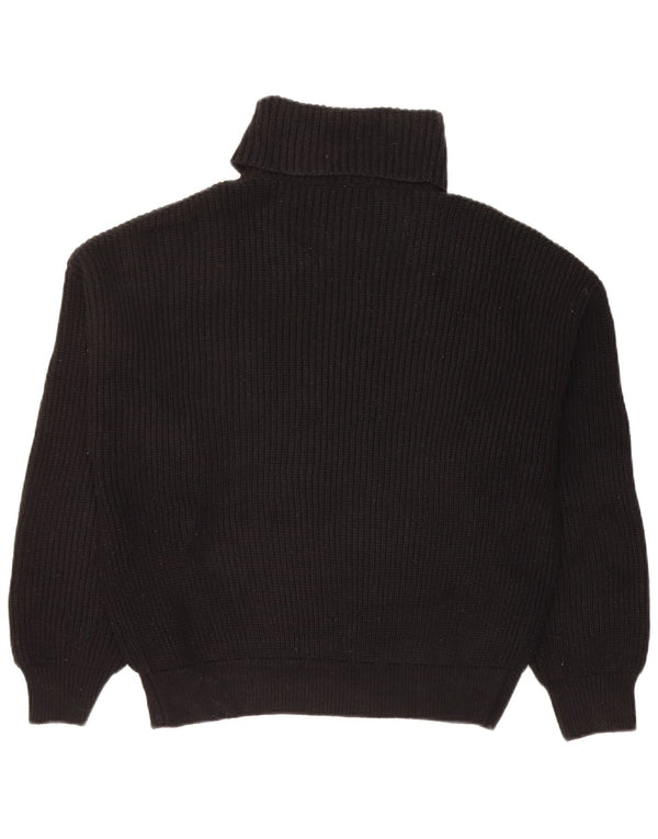 Maglione maglione a collo alto da donna Zara UK 14 viscosa nera media