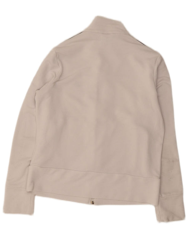Giacca da tuta da donna Adidas UK 16 grande poliestere bianco