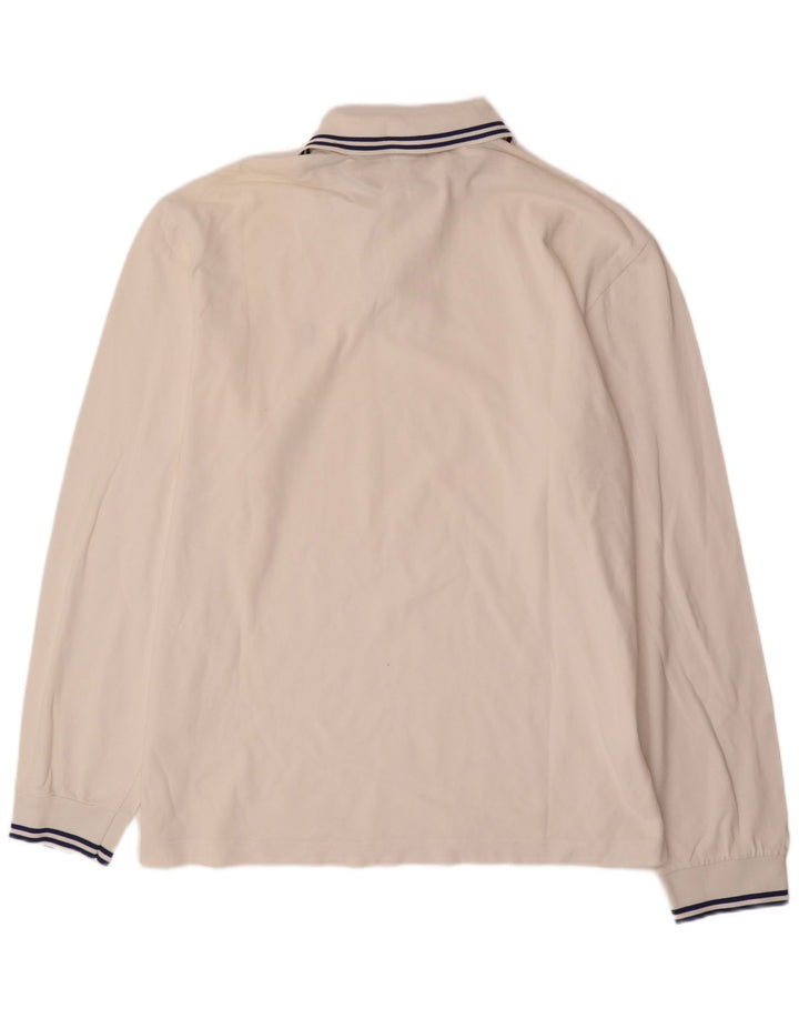 MARINA YACHTING Polo manica lunga da uomo 3XL cotone bianco