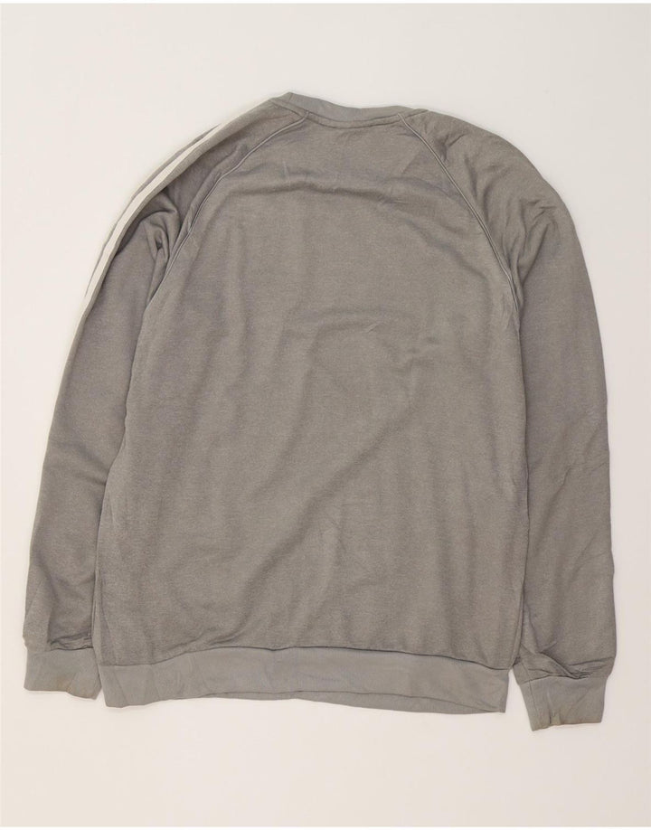 Felpa da uomo Adidas Felpa in poliestere grigio medio