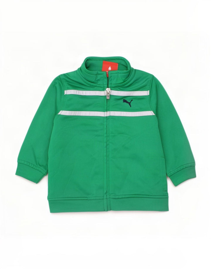 Giacca da tuta da bambino Puma da bambino 3-6 mesi in poliestere color block verde