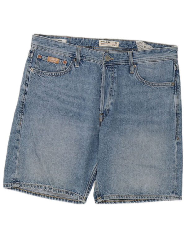 Pantaloncini di jeans Chris da uomo Jack & Jones grandi W34 cotone blu