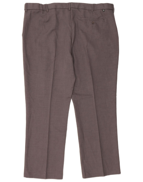 Pantaloni chino dritti da uomo Farah W42 L29 poliestere grigio