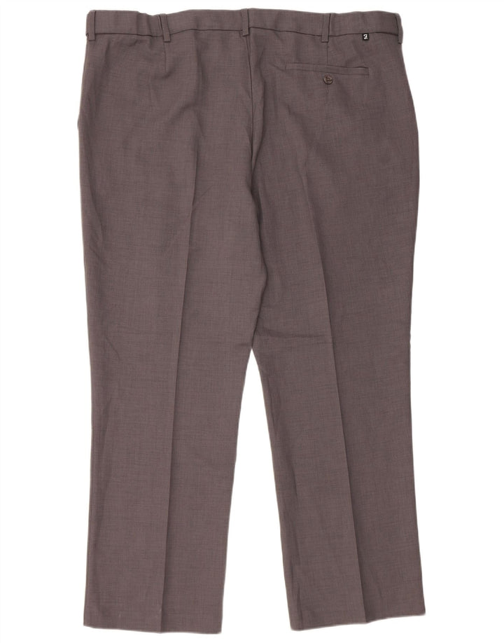 Pantaloni chino dritti da uomo Farah W42 L29 poliestere grigio